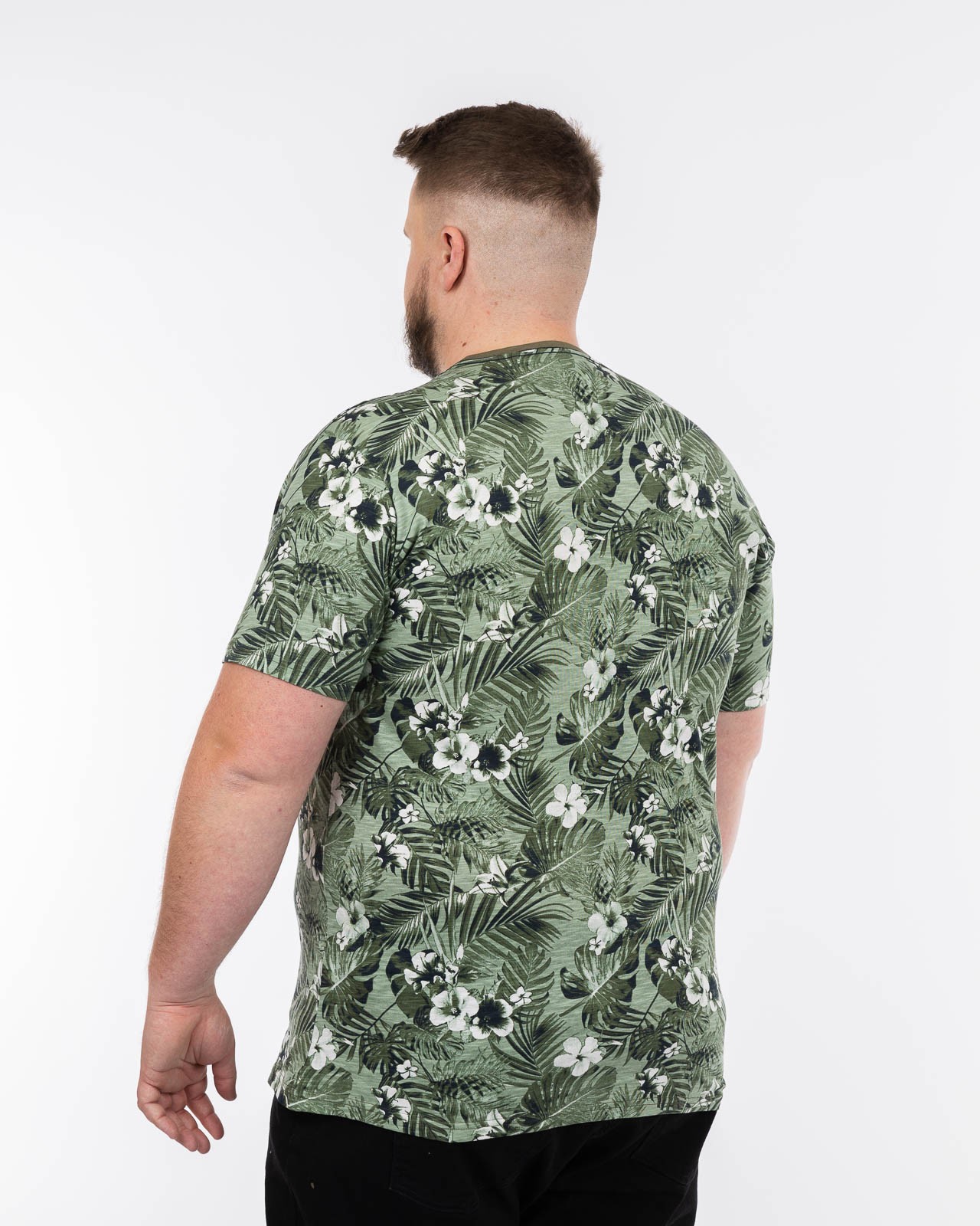 T-shirt flammé grande taille vert