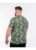 T-shirt flammé grande taille vert