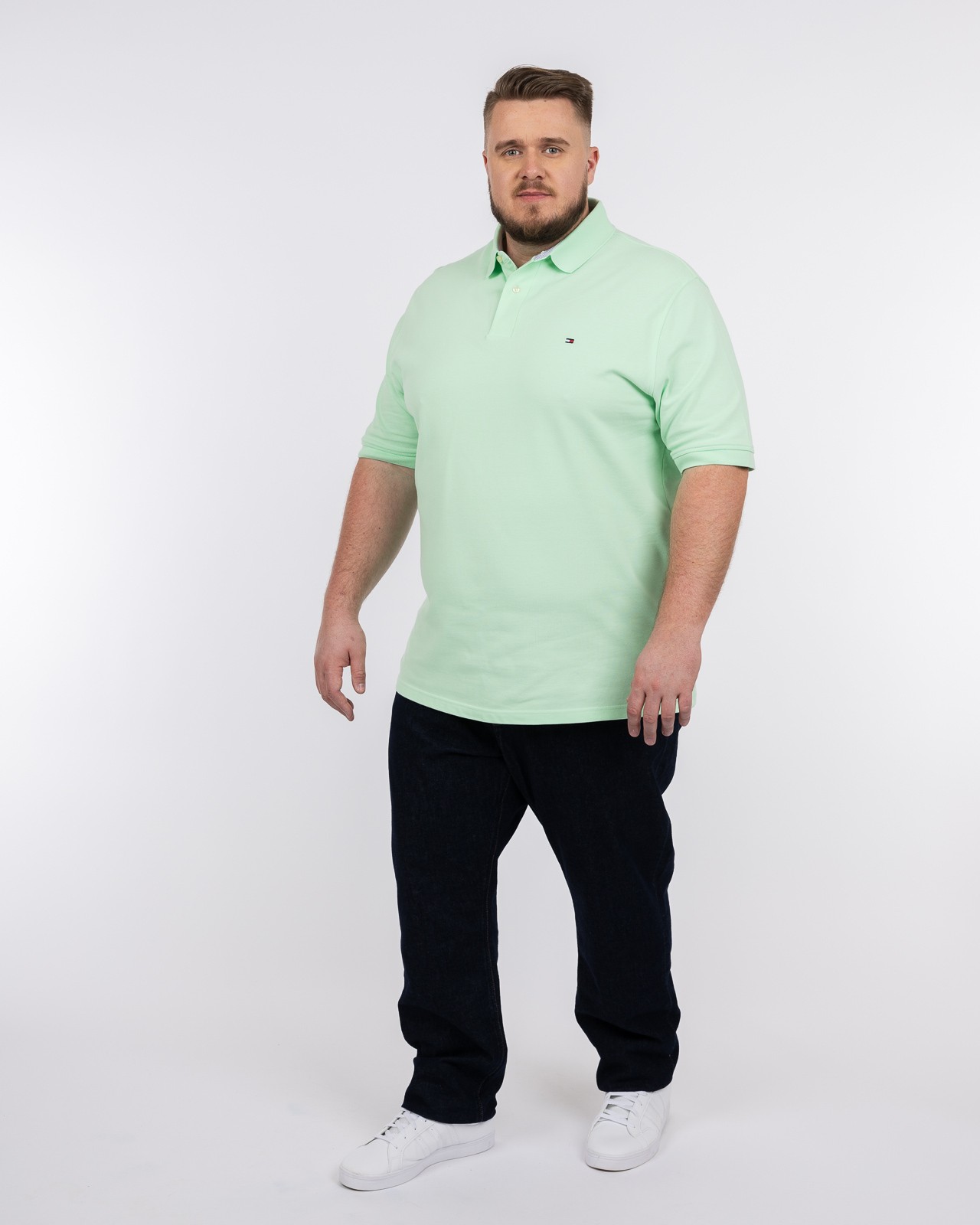 Polo piqué grande taille vert clair