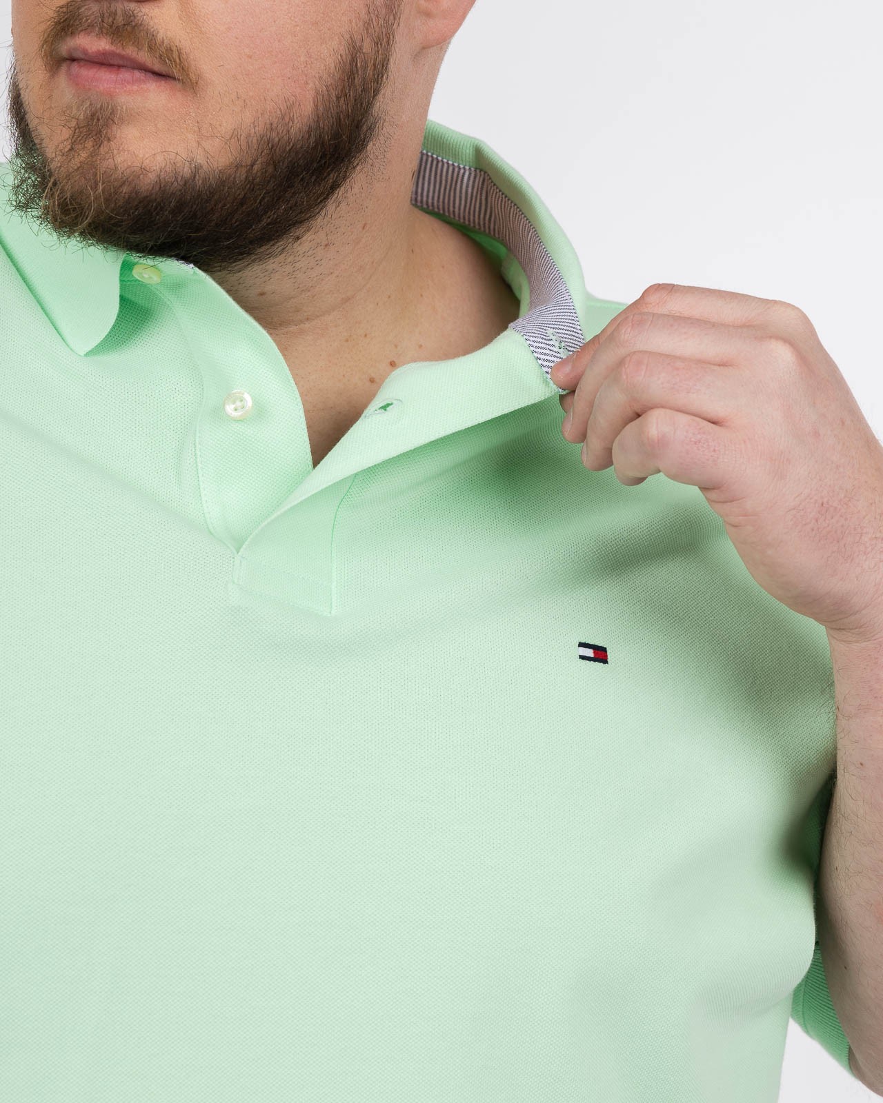 Polo piqué grande taille vert clair