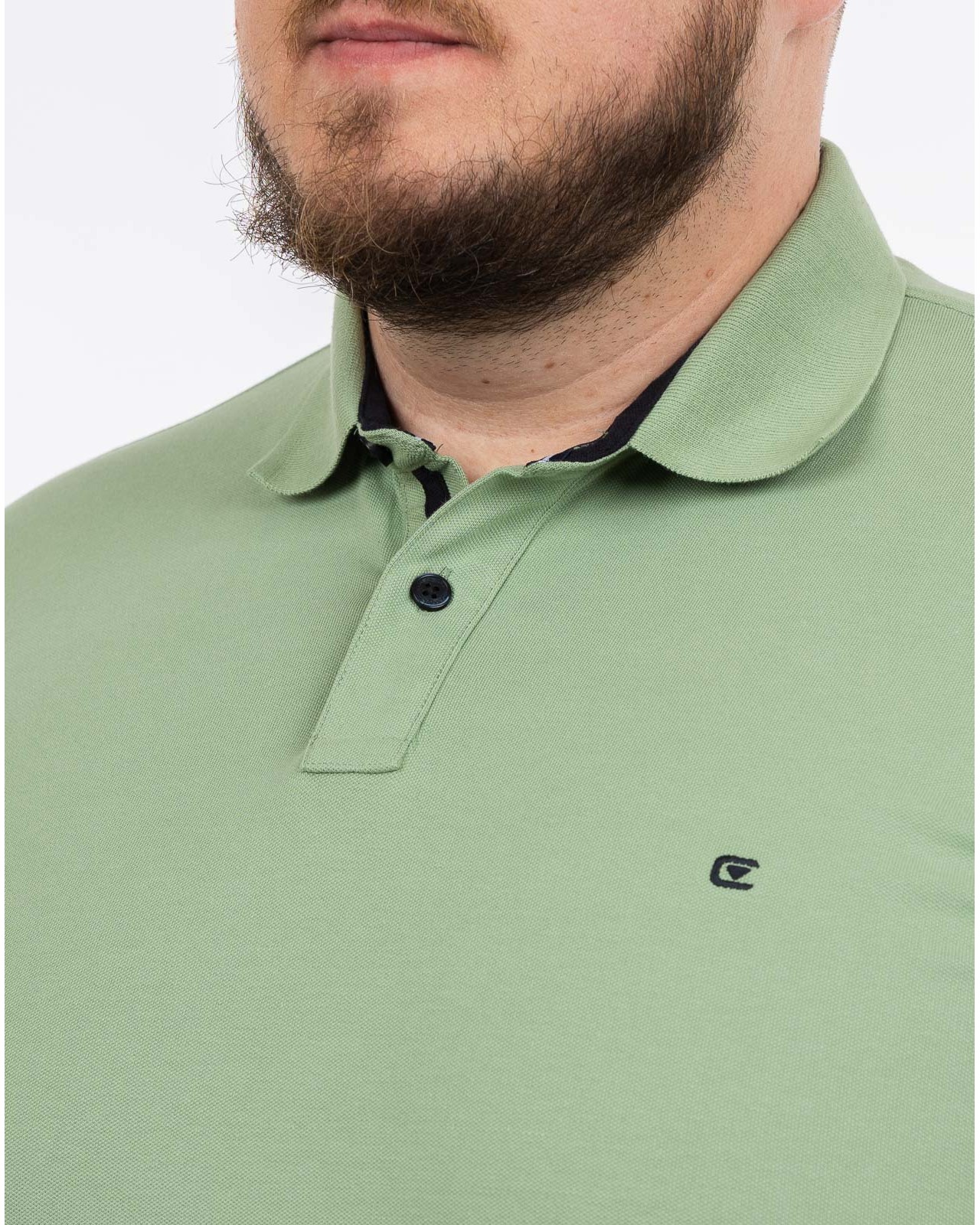 Polo piqué stretch grande taille vert