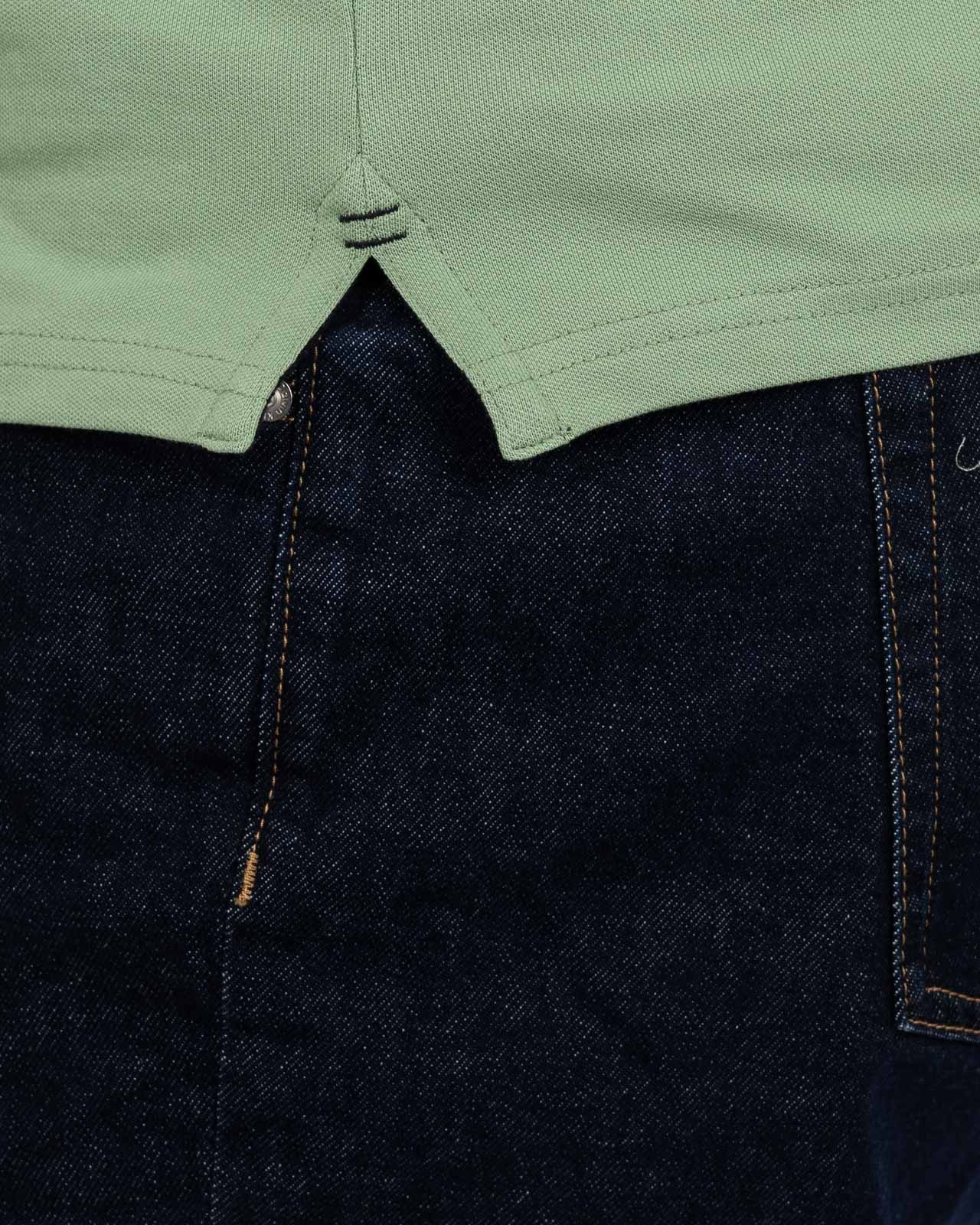 Polo piqué stretch grande taille vert