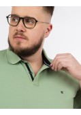 Polo piqué stretch grande taille vert