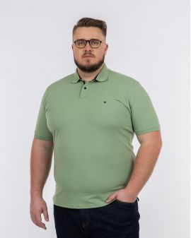 Polo piqué stretch grande taille vert