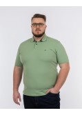 Polo piqué stretch grande taille vert