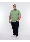 Polo piqué stretch grande taille vert