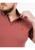 Polo piqué stretch grande taille rouge