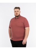 Polo piqué stretch grande taille rouge