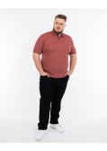 Polo piqué stretch grande taille rouge