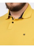 Polo piqué stretch grande taille jaune