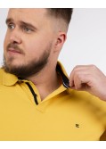 Polo piqué stretch grande taille jaune