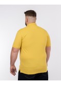 Polo piqué stretch grande taille jaune