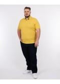 Polo piqué stretch grande taille jaune