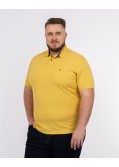 Polo piqué stretch grande taille jaune