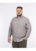 Chemise en lin grande taille beige