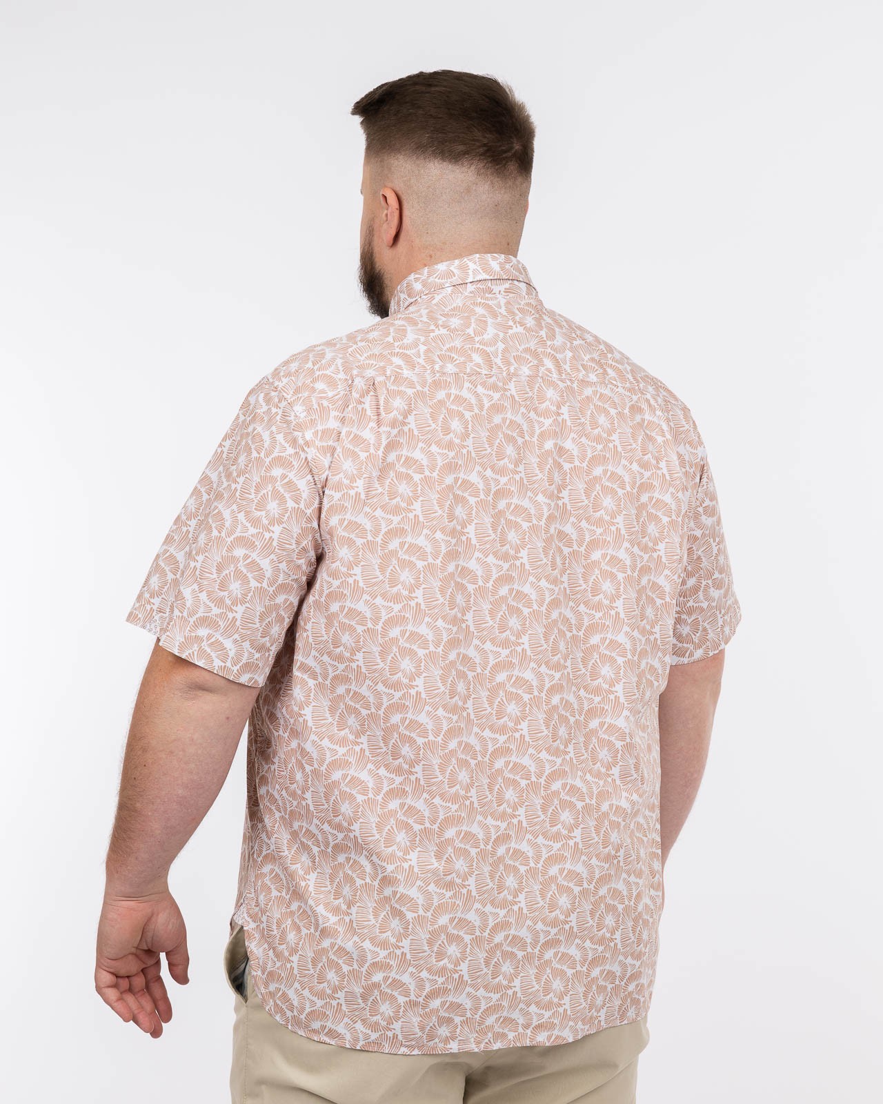 Chemisette fleurie grande taille beige