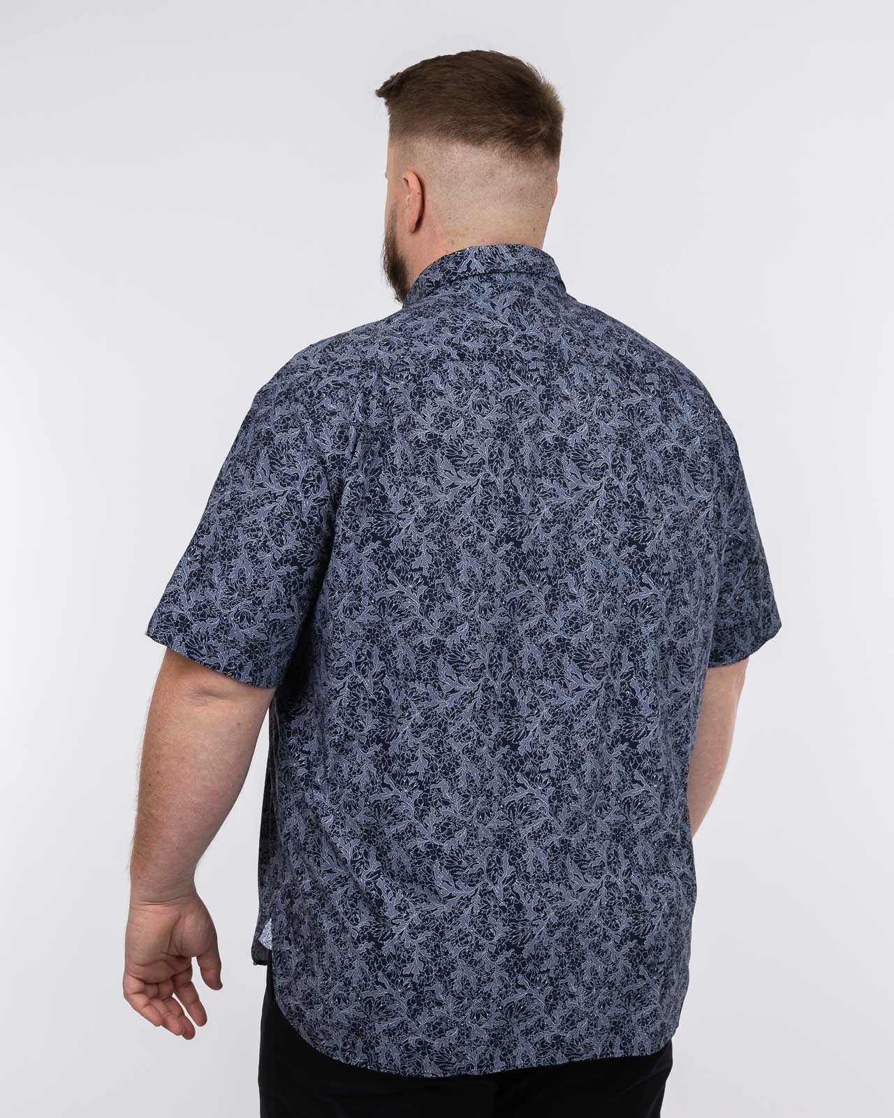 Chemisette fantaisie grande taille bleu marine