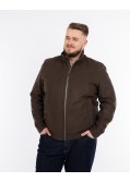 Blouson suédine grande taille marron