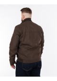 Blouson suédine grande taille marron