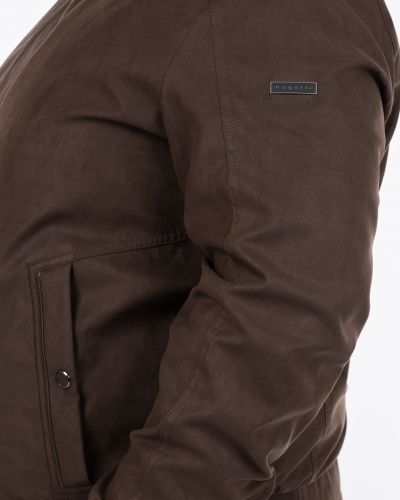 Blouson suédine grande taille marron