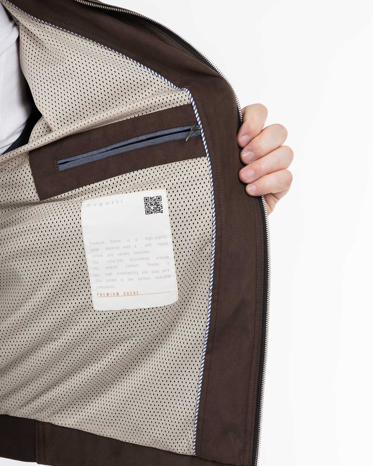 Blouson suédine grande taille marron