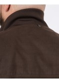 Blouson suédine grande taille marron