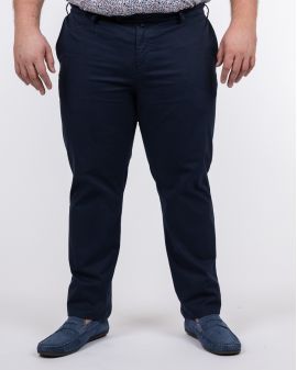 Pantalon chino grande taille bleu indigo