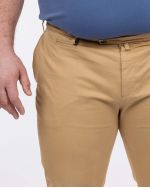 Pantalon chino grande taille beige