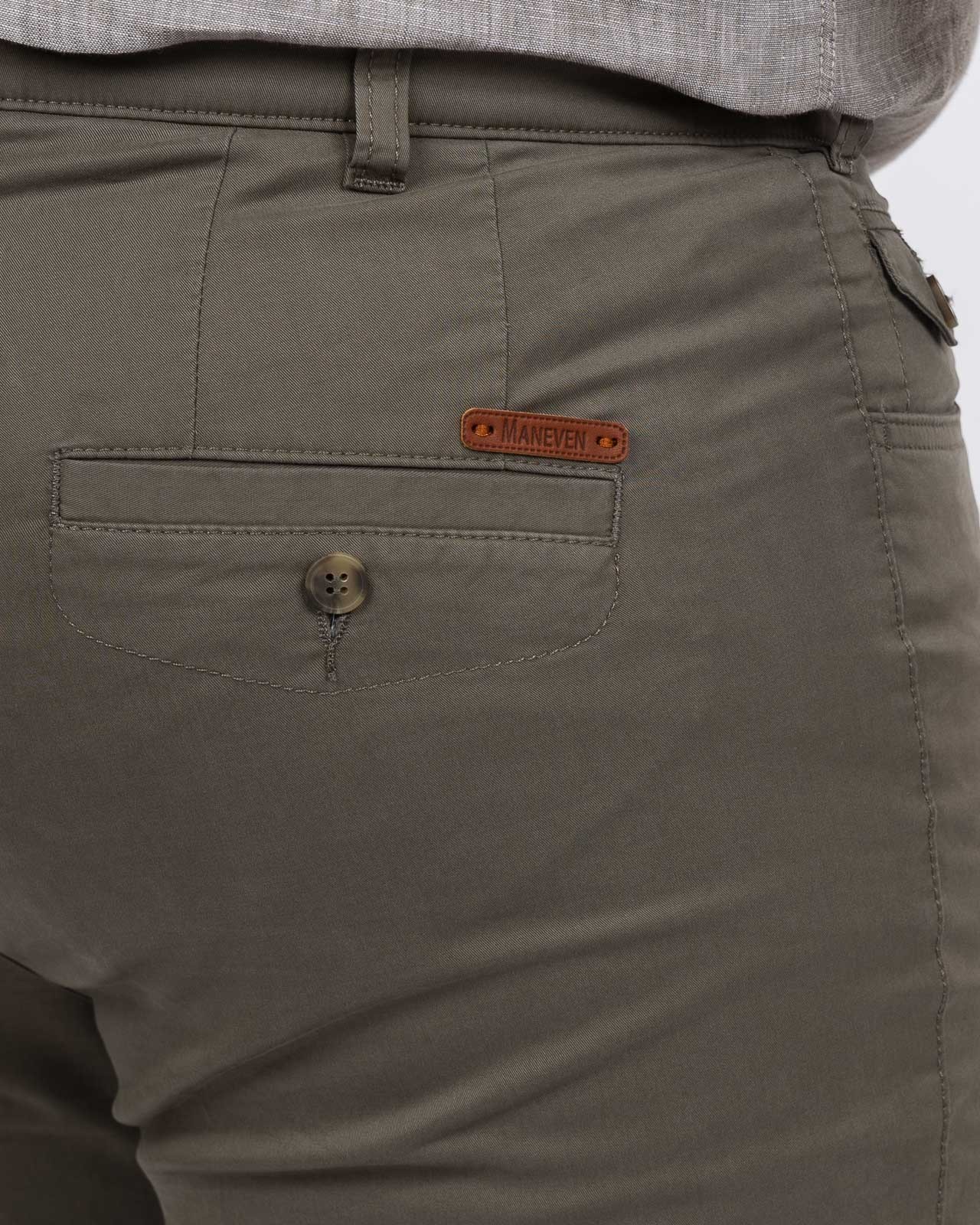 Pantalon chino twill grande taille vert kaki