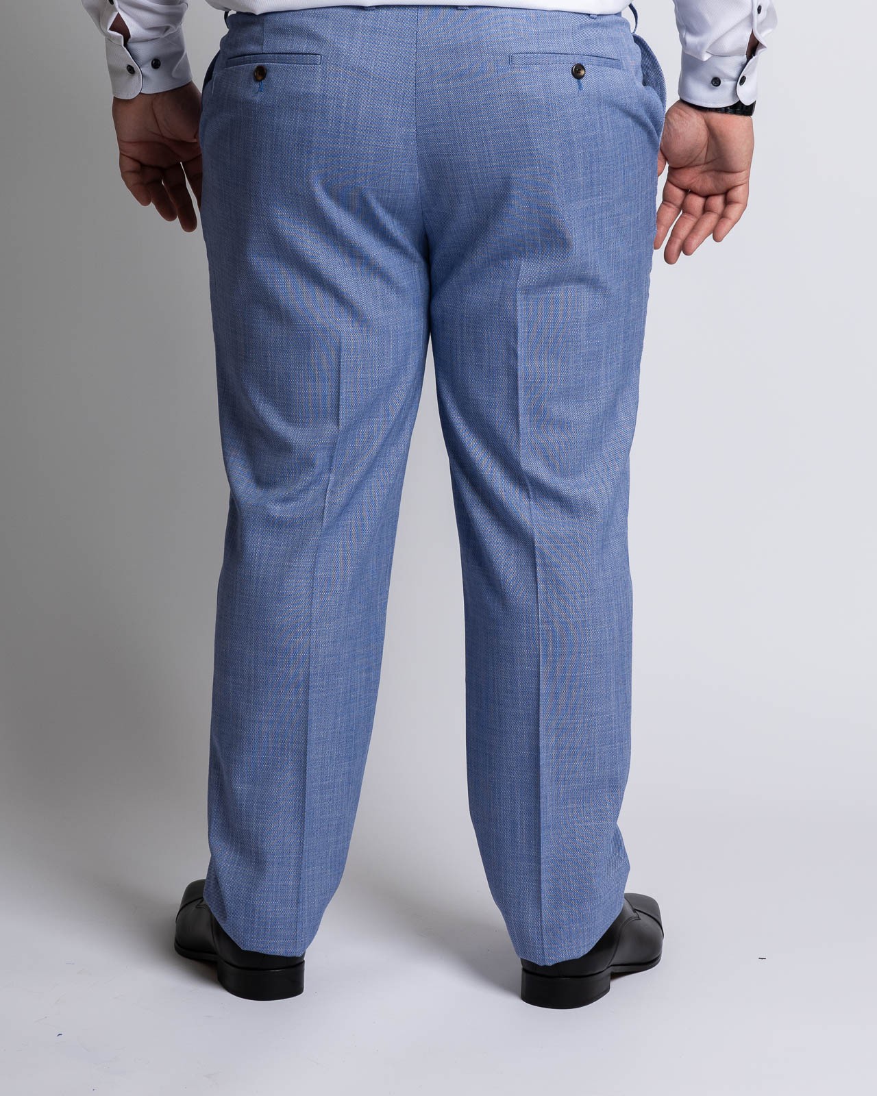 Pantalon de costume grande taille bleu ciel