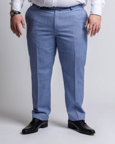 Pantalon de costume grande taille bleu ciel