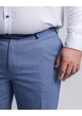 Pantalon de costume grande taille bleu ciel