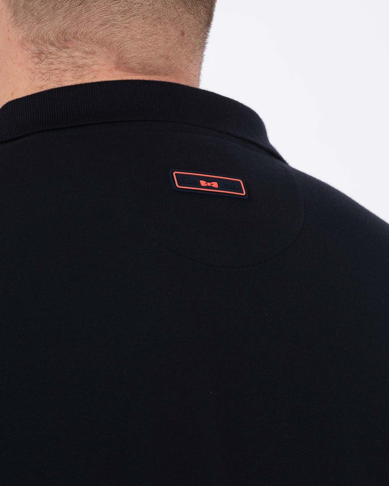 Polo piqué néon grande taille bleu marine