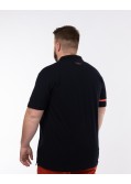 Polo piqué néon grande taille bleu marine
