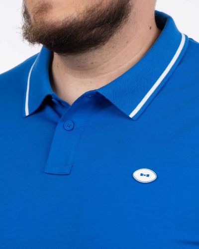 Polo jersey grande taille bleu