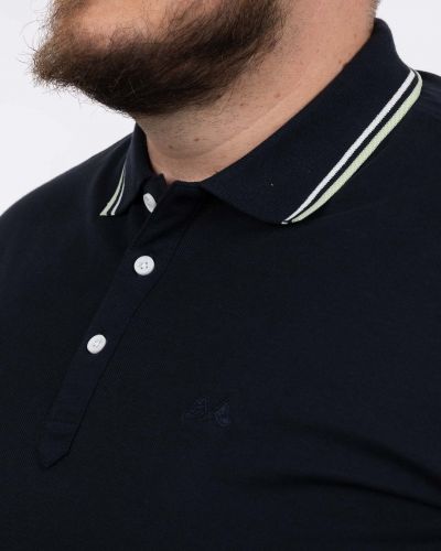 Polo piqué grande taille bleu marine