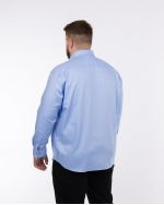 Chemise twill non iron grande taille bleu