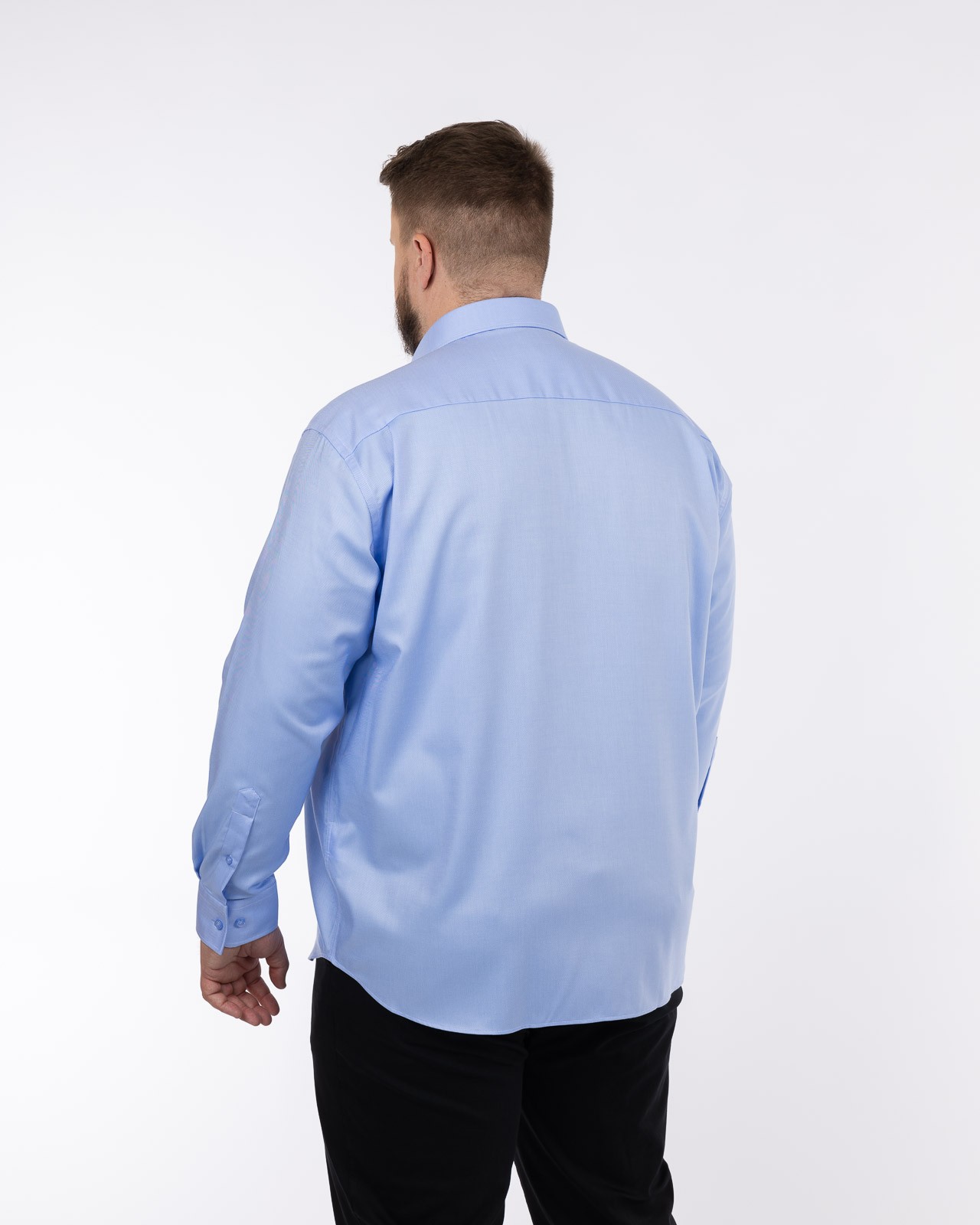 Chemise twill non iron grande taille bleu