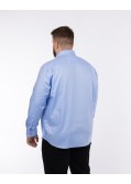 Chemise twill non iron grande taille bleu