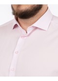 Chemise twill non iron grande taille rose