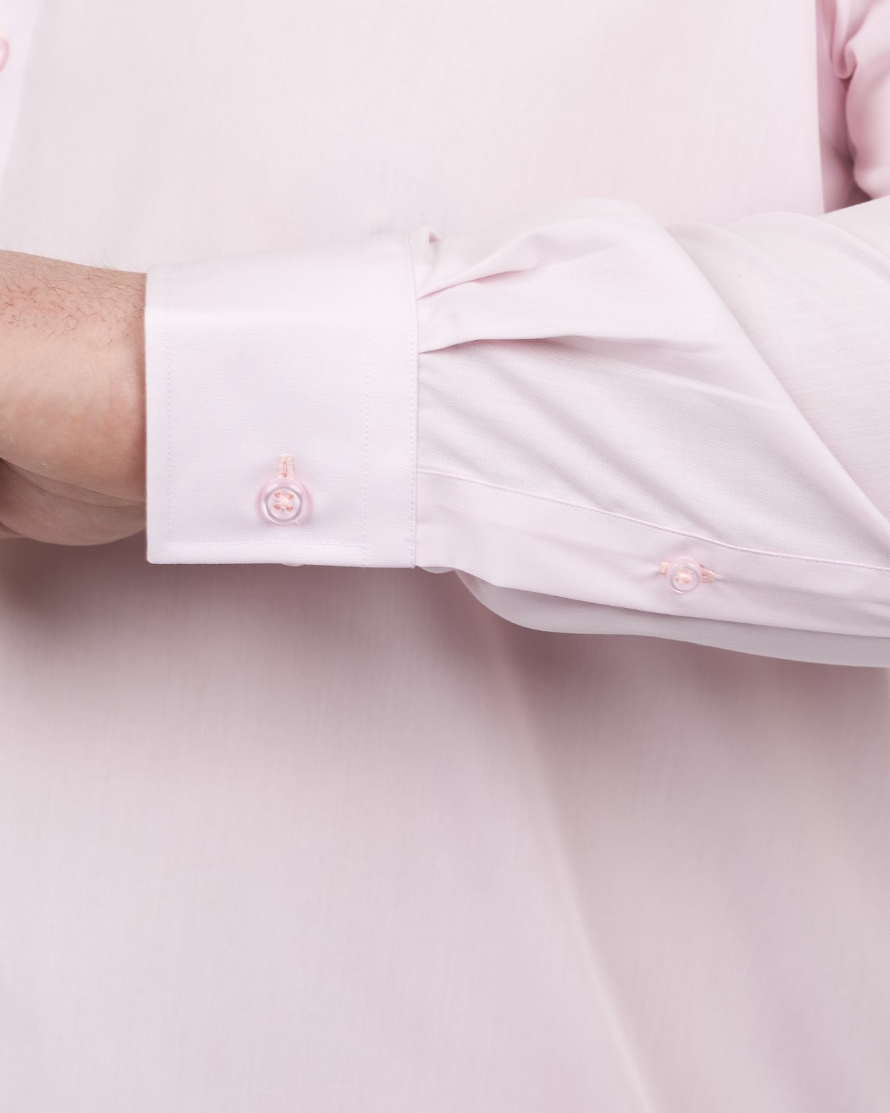 Chemise twill non iron grande taille rose