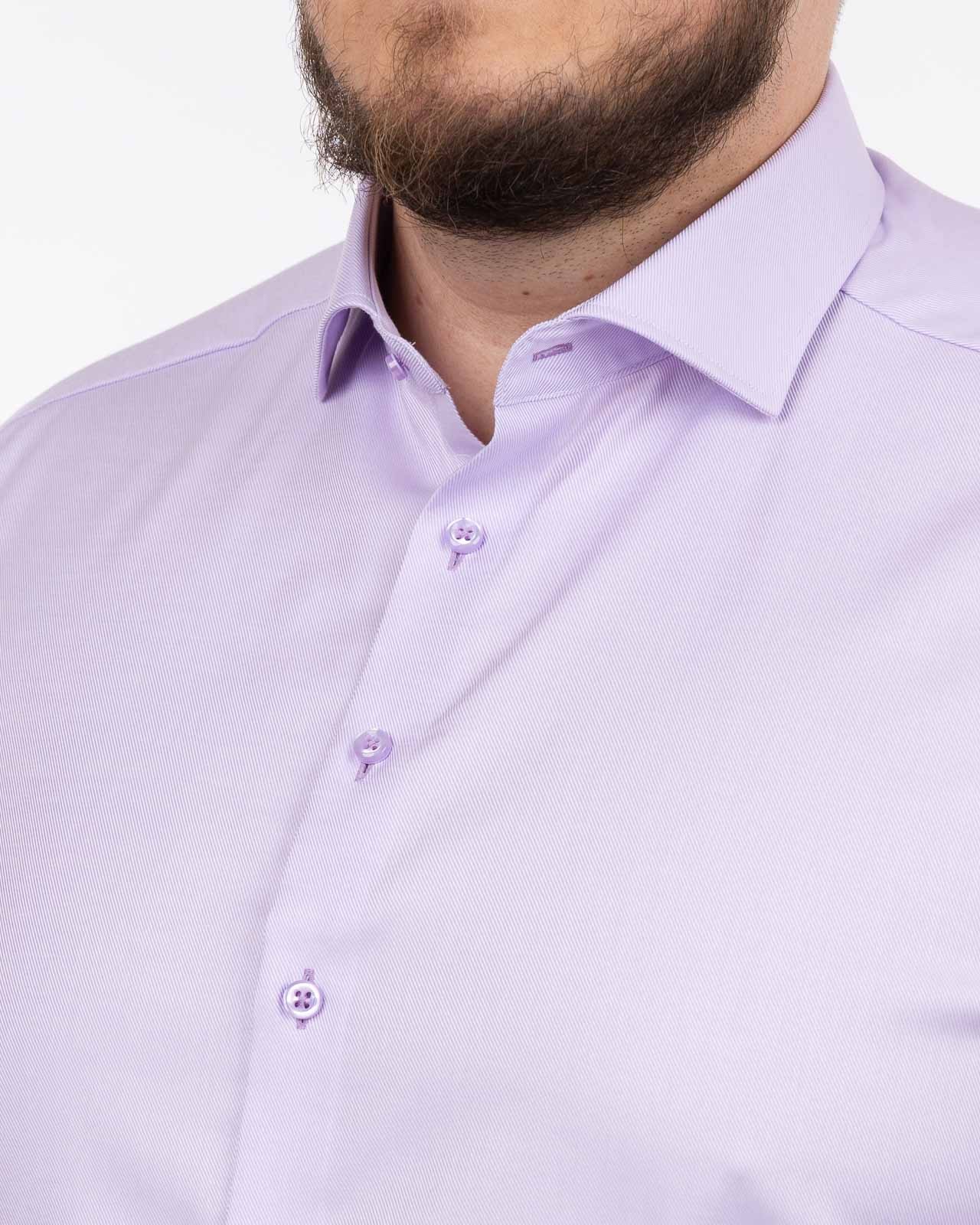 Chemise twill non iron grande taille violet