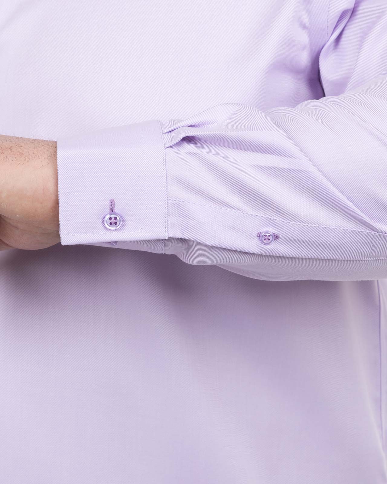 Chemise twill non iron grande taille violet