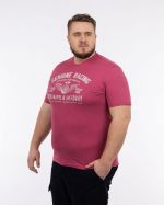T-shirt col rond flammé grande taille rose