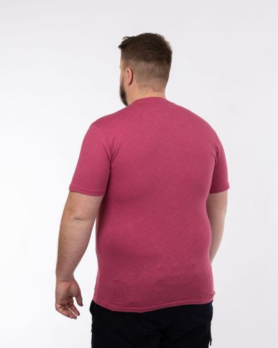 T-shirt col rond flammé grande taille rose