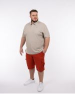 Polo piqué grande taille beige