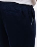 Short en lin grande taille bleu marine