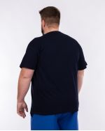 Tee shirt flammé grande taille bleu marine