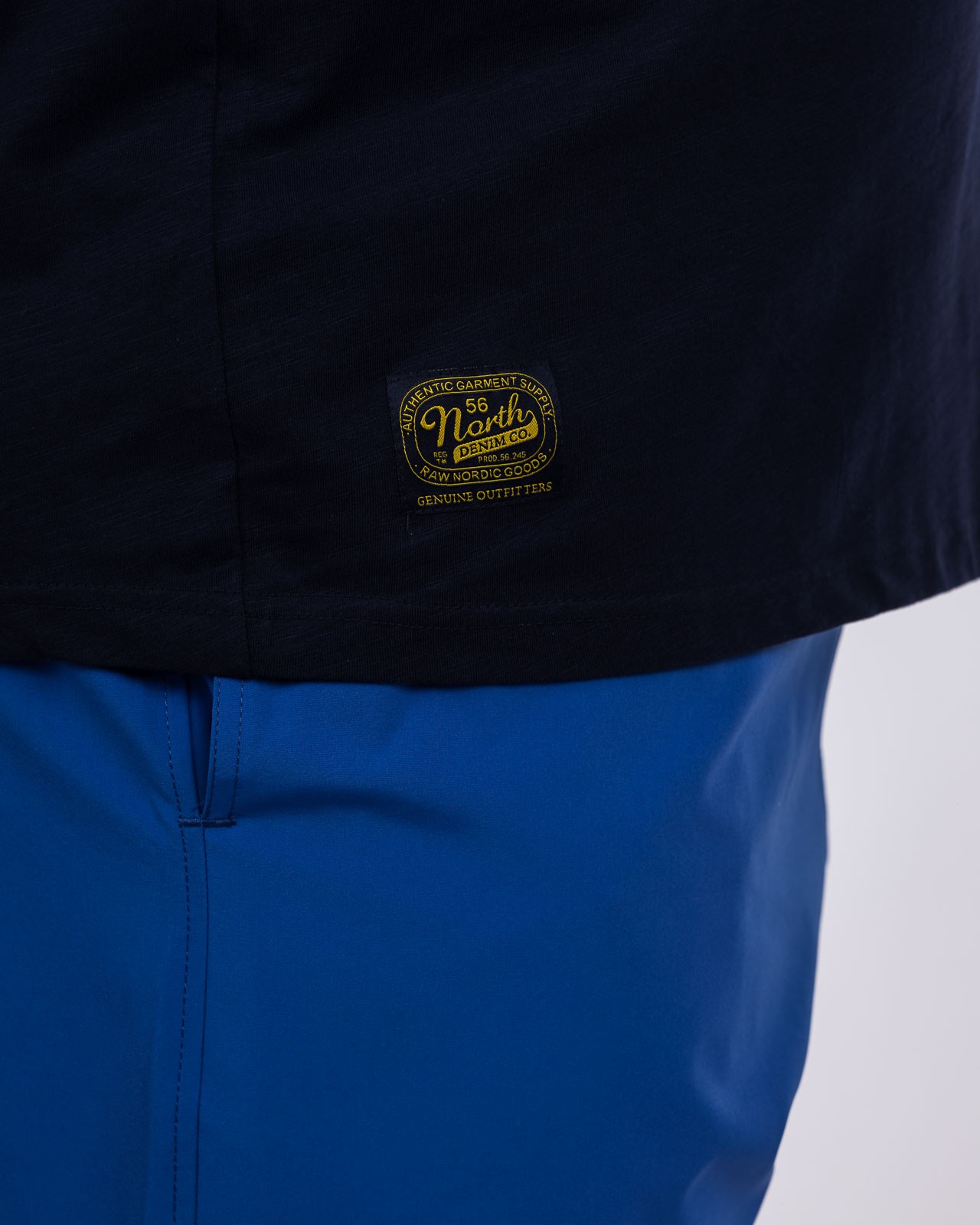 Tee shirt flammé pour homme grand bleu marine