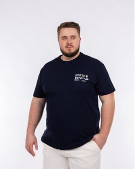 Tee shirt jersey grande taille bleu marine